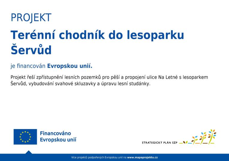 PROJEKT Terénní chodník do lesoparku Šervůd