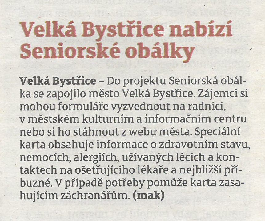 informace o&nbsp;seniorské obálce 2019