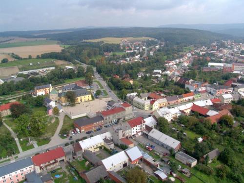 Letecký snímek Velké Bystřice