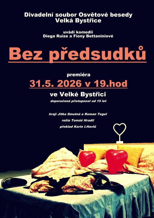 Plakát na divadelní představení Bez předsudků