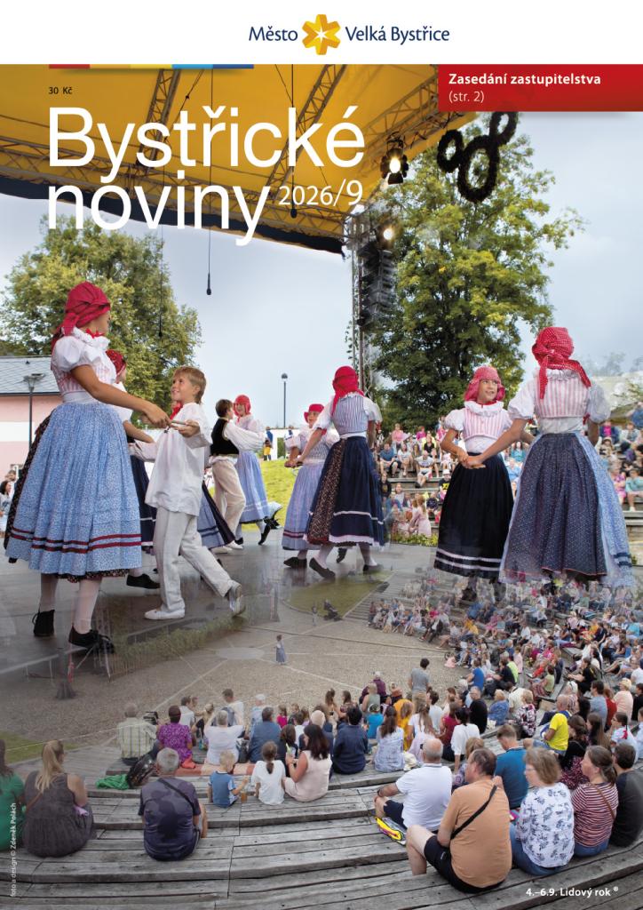 Titulní strana zářijových Bystřických novin