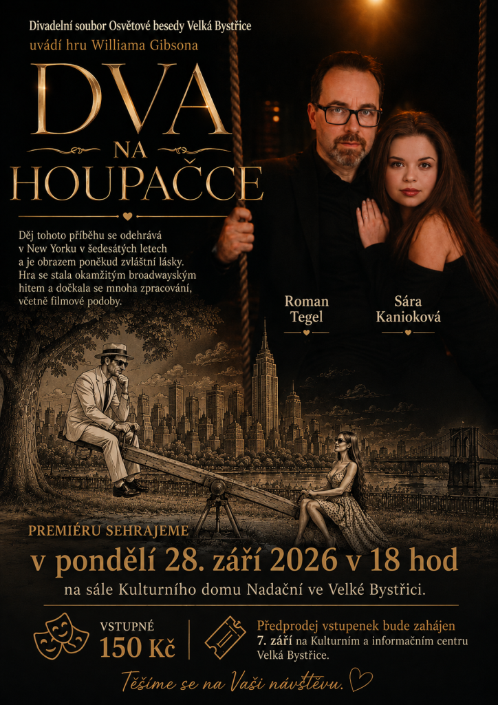 plakát ke hře Dva na houpačce