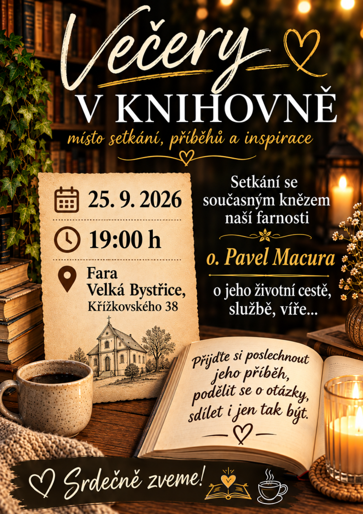 večer ve farní knihovně