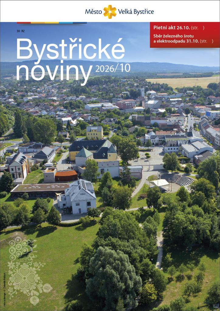 Titulní strana Bystřických novin říjen 2026